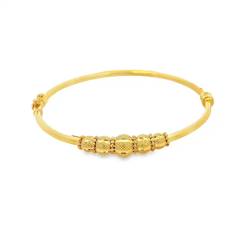 22K Gold Fashion Bangle - Free size